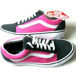 Vans Women's Old Skool 2 Tone Pink Grey Canvas Suede Skate shoes Size 6 NIB